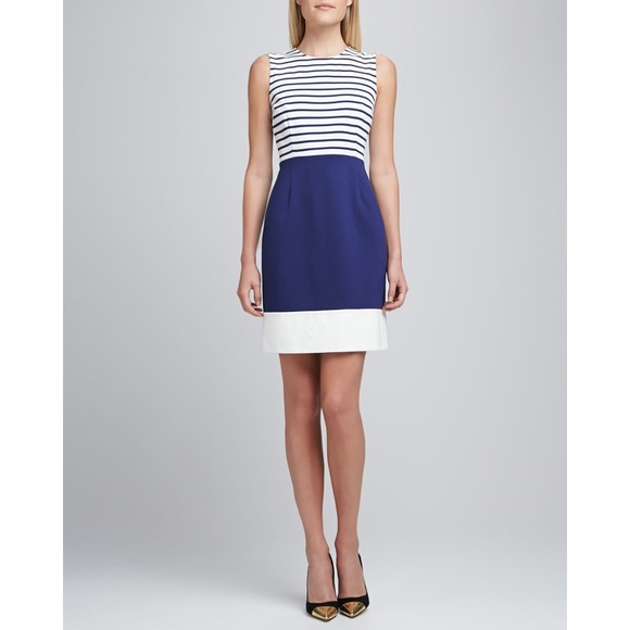 Kate Spade ♠️ Nautical Blue White StripeMidi Dress